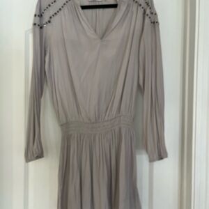 Ramy Brook Light Gray Long-Sleeve Dress